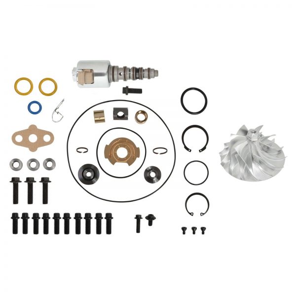 GT3782VA Turbo Rebuild Kit Billet Compressor Wheel VGT Solenoid For 04.5-Early 05 6.0L Ford Powerstroke Diesel