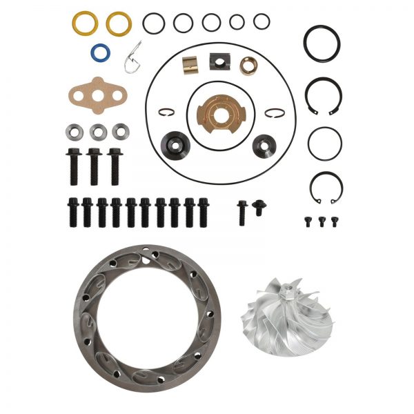 GT3782VA Turbo Rebuild Kit Billet Compressor Wheel Unison Ring 15mm Vanes For 03-Early 04 6.0L Ford Powerstroke Diesel