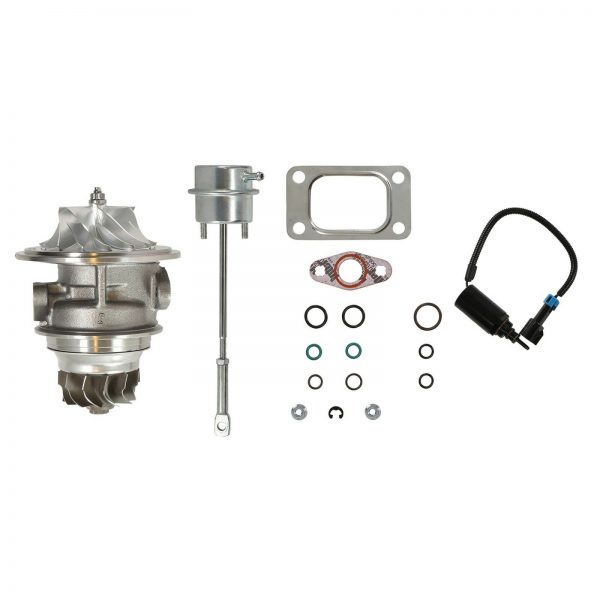 HE351CW Turbo Rebuild Kit Billet CHRA Wastegate Actuator Wastegate Solenoid For 04.5-07 5.9L ISB Dodge Ram Cummins Diesel