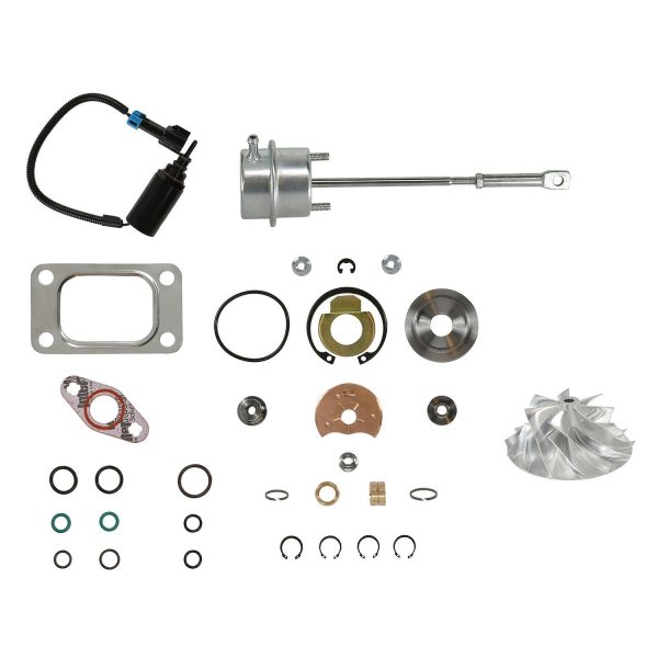 HE351CW Turbo Rebuild Kit Billet Wheel Wastegate Actuator Wastegate Solenoid For 04.5-07 5.9L ISB Dodge Ram Cummins Diesel