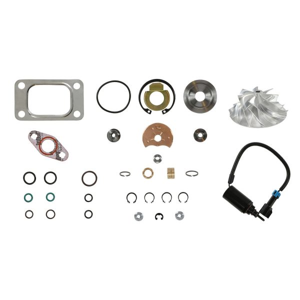 HE351CW Turbo Rebuild Kit Billet Wheel Wastegate Solenoid For 04.5-07 5.9L ISB Dodge Ram Cummins Diesel