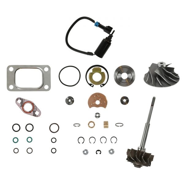 HE351CW Turbo Rebuild Kit Cast Wheel Turbine Shaft Wastegate Solenoid For 04.5-07 5.9L ISB Dodge Ram Cummins Diesel