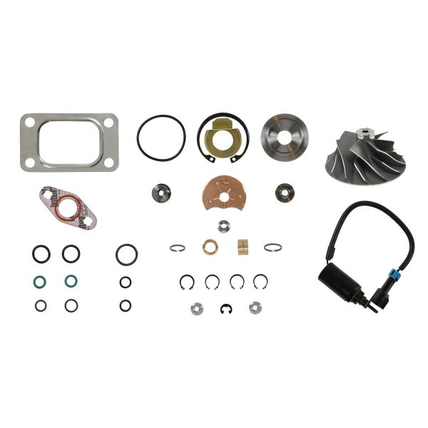 HE351CW Turbo Rebuild Kit Cast Wheel Wastegate Solenoid For 04.5-07 5.9L ISB Dodge Ram Cummins Diesel