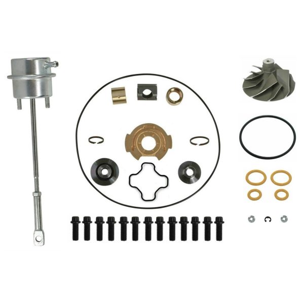 GTP38 Turbo Rebuild Kit Cast Compressor Wheel Wastegate Actuator For 99-03 7.3L Ford Powerstroke Diesel