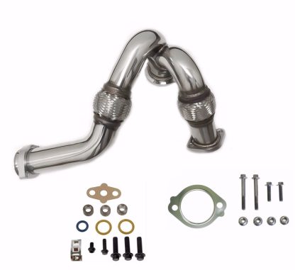 SPOOLOGIC Heavy Duty Upgraded 304SS Up-Pipe Kit for 2003-2007 6.0L Ford Powerstroke