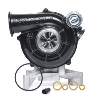 SPOOLOGIC Stage 1 Performance Turbocharger for 1999.5-2003 7.3L Ford Powerstroke - Black - SL-100-009-B