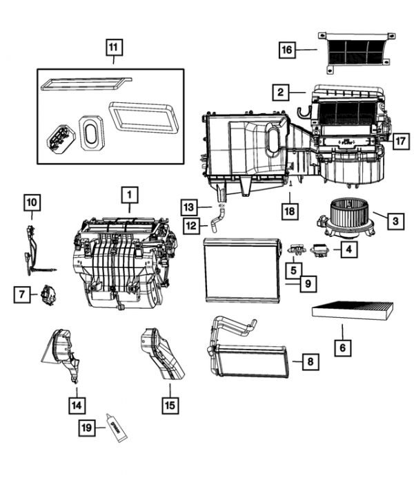 Mopar Cabin Air Filter + Filter Access Door for 2016-2019 6.7L Dodge Cummins 24V - Image 4