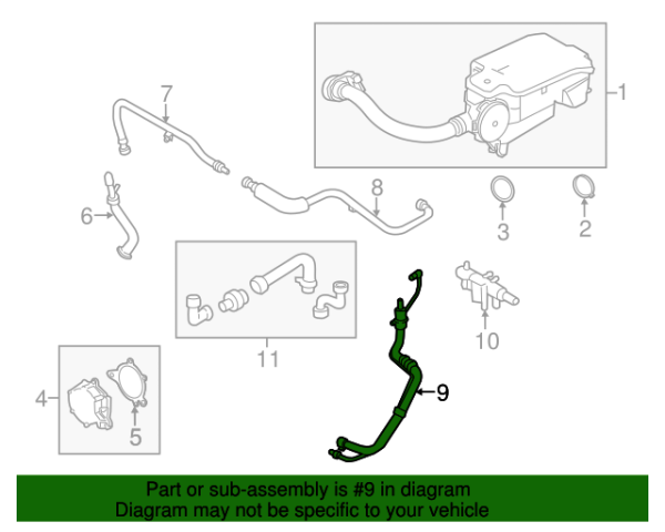 Motorcraft Vacuum Hose - BC3Z-9C493-B - Image 2