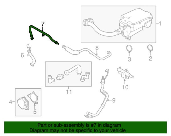 Motorcraft Vacuum Hose - BC3Z-9C493-F - Image 2