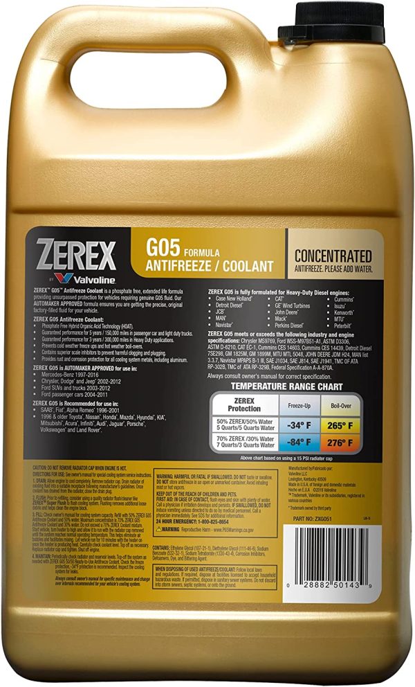 Valvoline Zerex G05 Antifreeze Coolant ZXG051 - Image 2