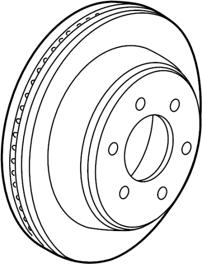 Motorcraft Disc Brake Rotor Rear w/o Electric Parking Brake for 2018-2020 3.0L Ford Powerstroke