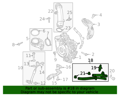 MOPAR Turbo Oil Water Feed Tube - 68487030AA - Image 2