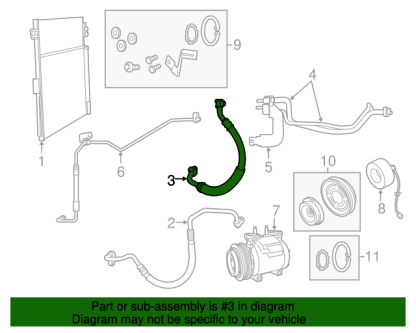 MOPAR AC Suction Line - 68161176AA