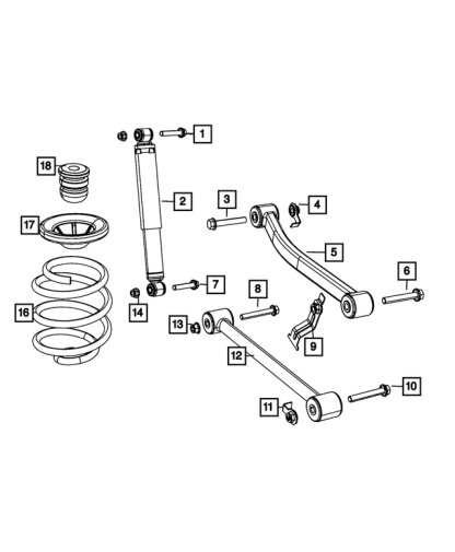 MOPAR Upper Control Arm Left Rear - 68247740AA