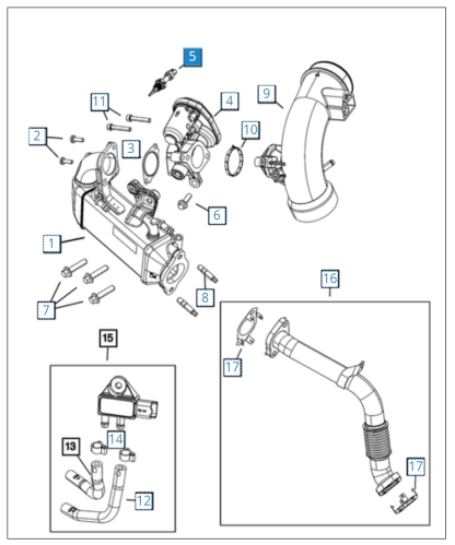 MOPAR Exhaust Temperature Sensor - 68492934AA