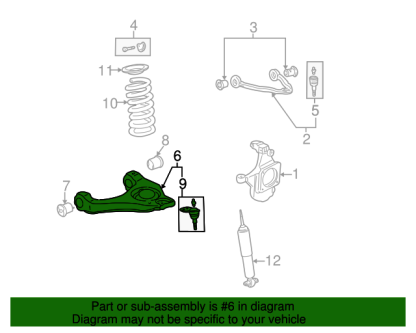 ACDelco Control Arm Lower Left for 2006-2022 6.6L 2.8L Express Savana Duramax LBZ LMM LGH LWN