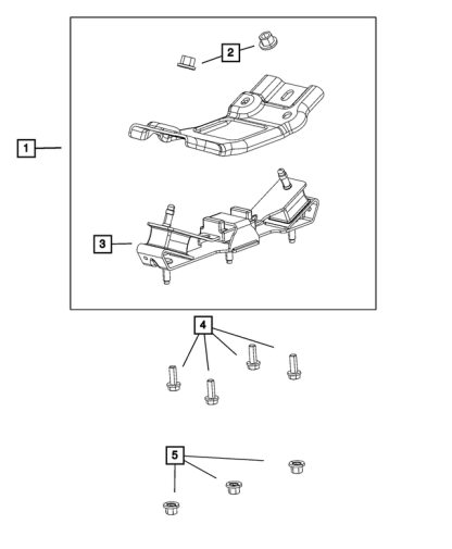 MOPAR Transmission Mount for 2013-2024 6.7L Dodge Cummins 24V