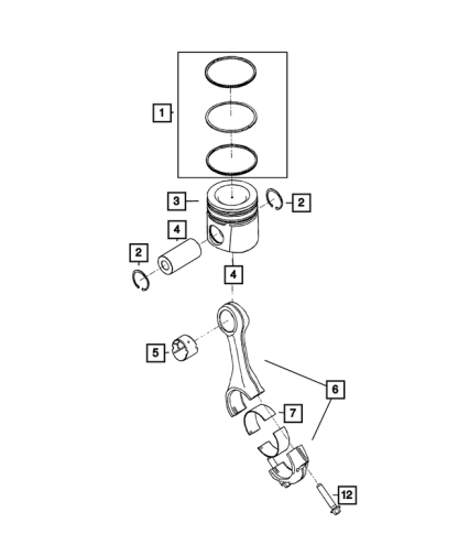 MOPAR Connecting Rod for 2019-2025 6.7L Dodge Cummins 24V