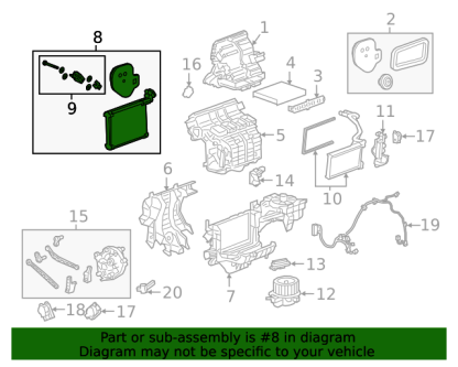 ACDelco Air Conditioning AC Evaporator for 2020-2024 3.0L Chevrolet Duramax LM2 LZ0