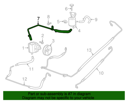 ACDelco Power Steering Fluid Reservoir Outlet Hose for 2017-2022 2.8L Express Savana LWN - Image 2