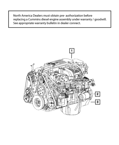 MOPAR Engine Assembly for 2022-2024 6.7L Dodge Commins 24V